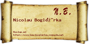 Nicolau Boglárka névjegykártya