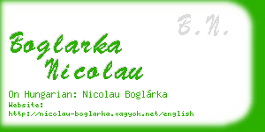 boglarka nicolau business card