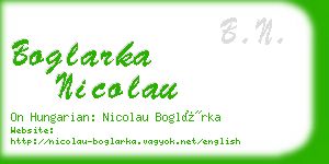 boglarka nicolau business card
